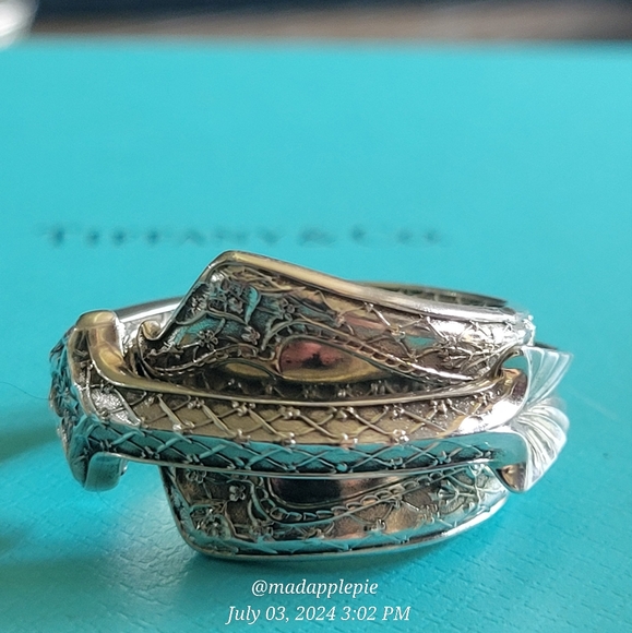 1872 Tiffany & Co. Persian Nut Pick Ring Sterling Silver Luxury Vintage #152